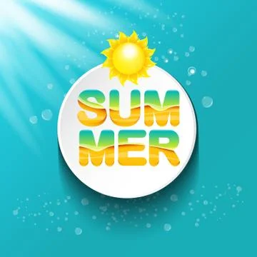 Vector special offer summer label design template . Summer sale banner or badge Stock Illustration