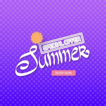 Vector special offer summer label design template . Summer sale banner or badge Stock Illustration