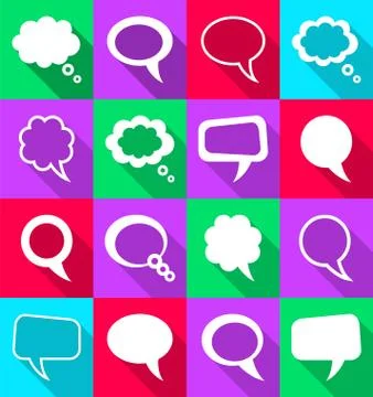 Vector speech and thought bubbles イラスト素材
