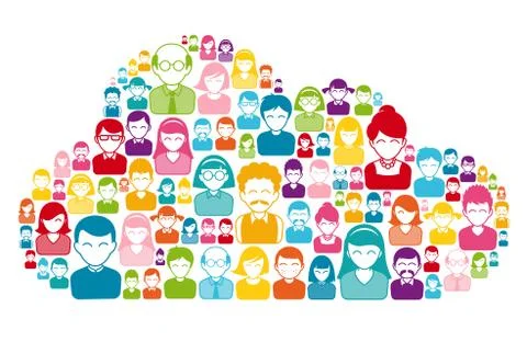 Vector Speech Bubble Avatars Illustrazione stock