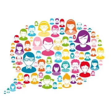 Vector Speech Bubble Avatars Stock Illustration