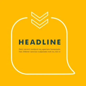 Vector speech bubble on a color background Stock Illustration