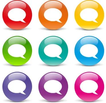 Vector speech bubble icons Stock Illustration