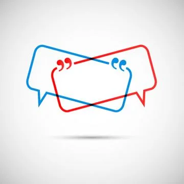 Vector speech bubble on a light background Stock Illustration