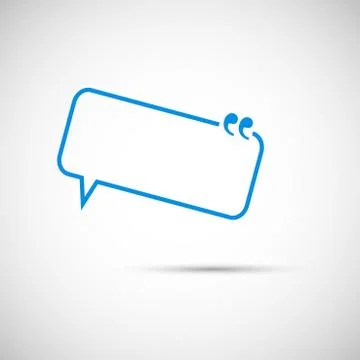 Vector speech bubble on a light background Stock Illustration