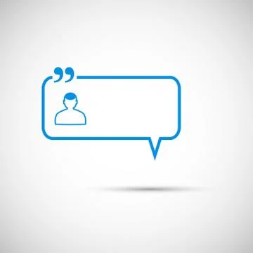 Vector speech bubble on a light background Stock Illustration