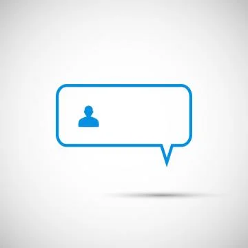 Vector speech bubble on a light background Illustrazione stock