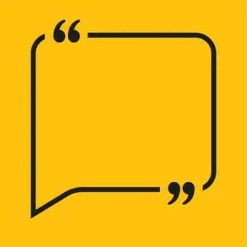 Vector Speech Bubble Quote Blank Template. Stock Illustration