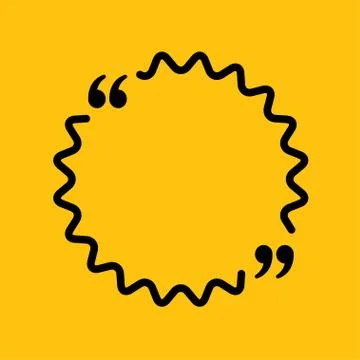 Vector Speech Bubble Quote Postal Stamp. Stock Illustration