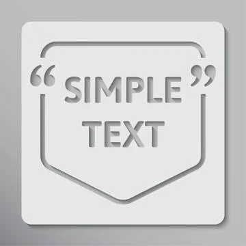 Vector Speech Bubble Quote Text. Bracket. Stock Illustration