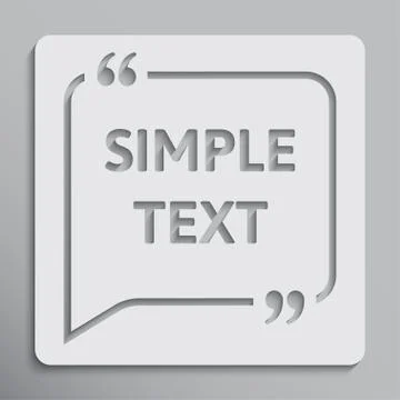 Vector Speech Bubble Quote Text. Bracket. Quote. Stock Illustration