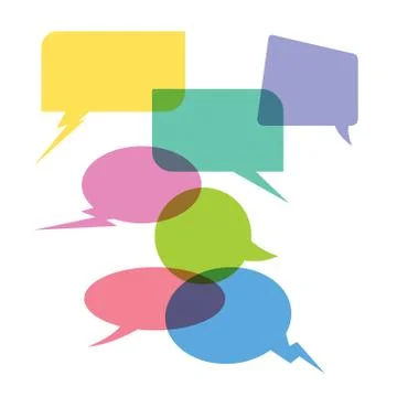 Vector of speech bubbles. Blank empty speech bubbles 스톡 일러스트