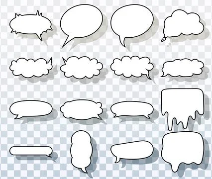 Vector Speech Bubbles With Cloud And Dripping Creative Styles Stock Illustration