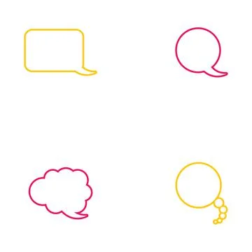 Vector speech bubbles in flat design icon 스톡 일러스트