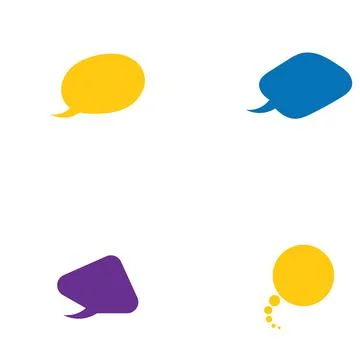Vector speech bubbles in flat design icon Illustrazione stock