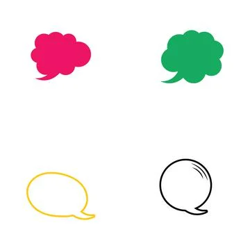 Vector speech bubbles in flat design icon イラスト素材