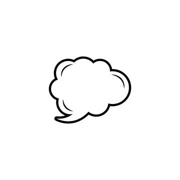 Vector speech bubbles in flat design icon Illustrazione stock