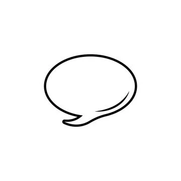 Vector speech bubbles in flat design icon Stock Illustration