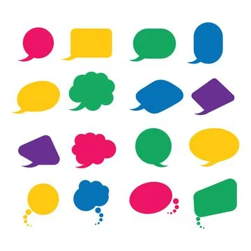 Vector speech bubbles in flat design icon イラスト素材