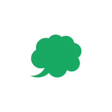 Vector speech bubbles in flat design icon Stock Illustration