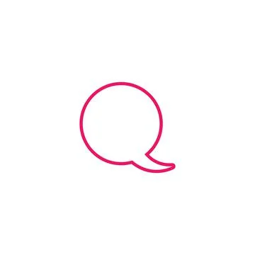 Vector speech bubbles in flat design icon Stock Illustration