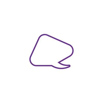 Vector speech bubbles in flat design icon Stock Illustration