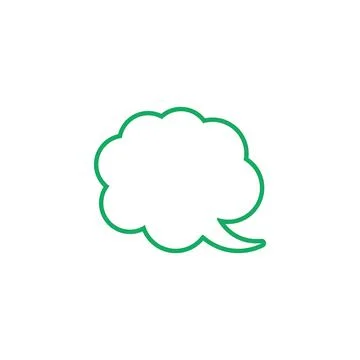 Vector speech bubbles in flat design icon Stock Illustration