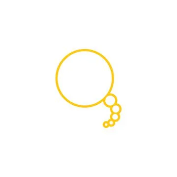 Vector speech bubbles in flat design icon Stock Illustration