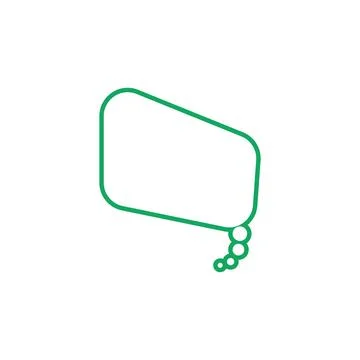 Vector speech bubbles in flat design icon Illustrazione stock