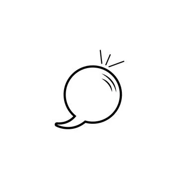 Vector speech bubbles in flat design icon Illustrazione stock