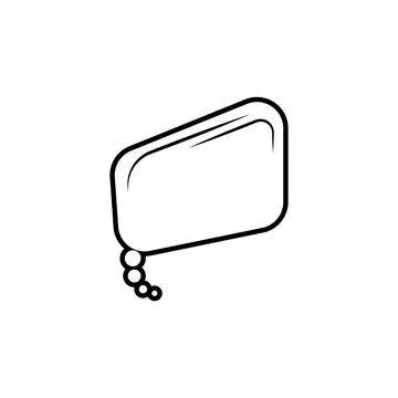 Vector speech bubbles in flat design icon 스톡 일러스트