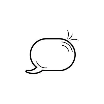 Vector speech bubbles in flat design icon Stock Illustration