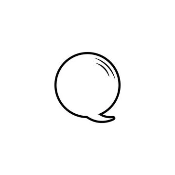 Vector speech bubbles in flat design icon Stock Illustration