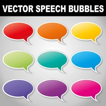 Vector speech bubbles Stock Illustration