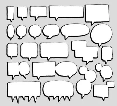 Vector speech bubbles set Stock Illustration