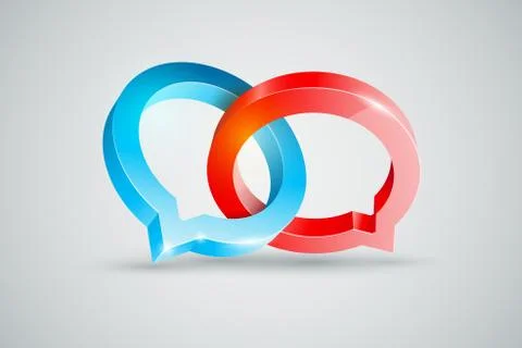 Vector speech rings symbol illustration. Stock Illustration
