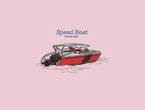 Speed Boat Illustrations ~ Stock Speed Boat Vectors