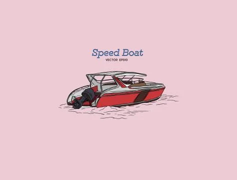 Speed boat stock vector. Illustration of contemporary - 44711962