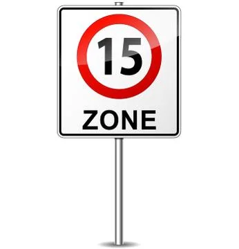 Vector speed limit zone sign Stock Illustration