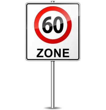 Vector speed limit zone sign Stock Illustration