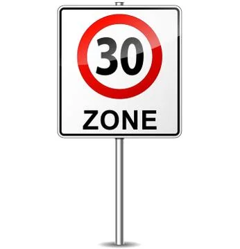 Vector speed limit zone sign Stock Illustration