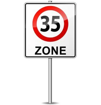Vector speed limit zone sign Stock Illustration
