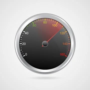 Vector speedometer design. Vector illustration. Stock Illustration