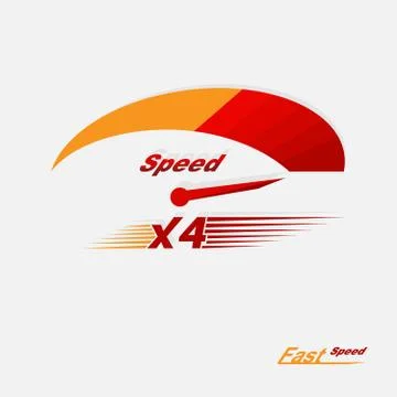 Vector speedometer scale Illustration