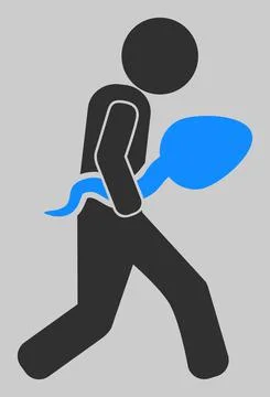 Vector Sperm Courier Icon Illustration Ilustración de archivo