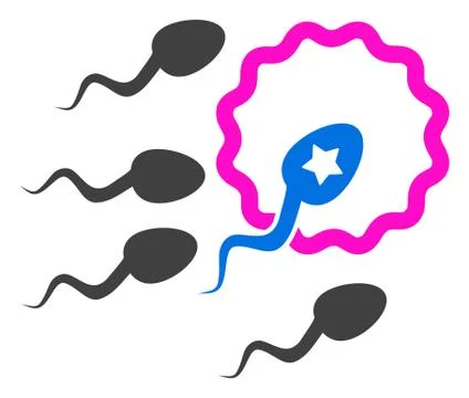 Vector Sperm Insemination Icon Stock Illustration
