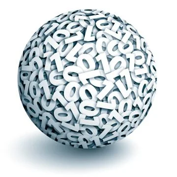 Vector sphere of binary code Stock Illustration