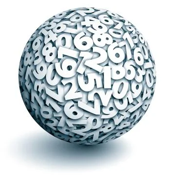 Vector sphere of numbers Stock-Illustration