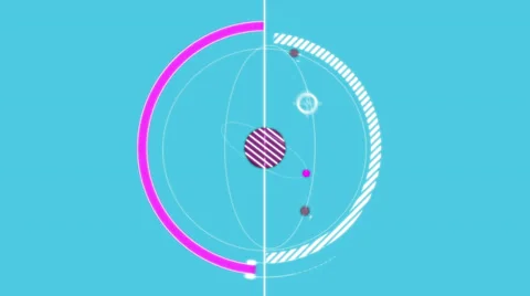 Vector spheres and vector arrows. Alpha matte Stock Footage 33953792