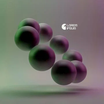 Vector spheres background. 3D vector illustration. Vector spheres backgrou... 스톡 사진